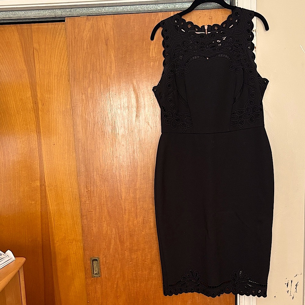 Ted Baker Black Lace Midi Dress